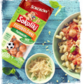Makaron z sosem pomidorowym i foodbolówkami