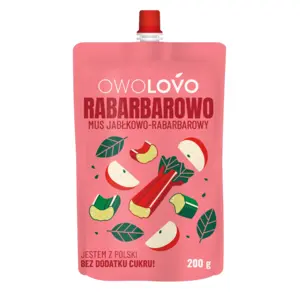 OWOLOVO Mus jabłkowo-rabarbarowy